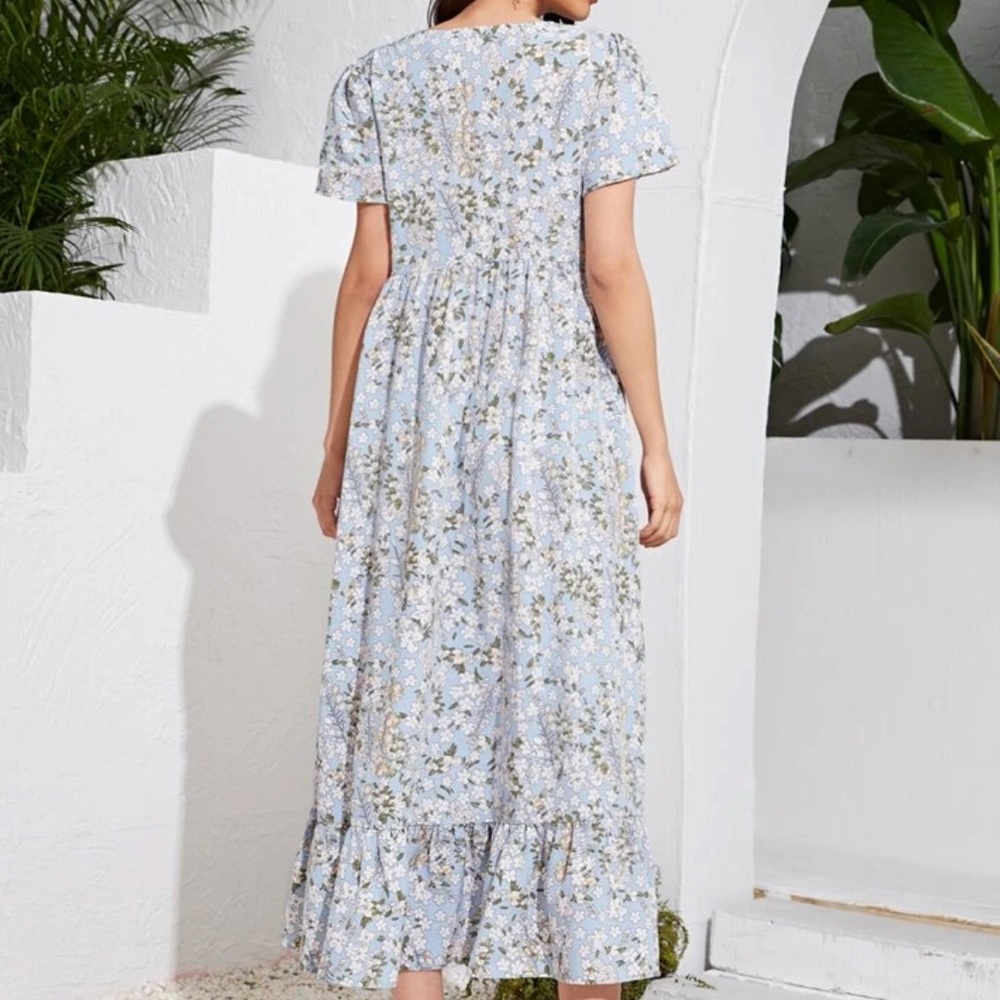Ruffle hem ditsy floral dress - Picture 5 of 5